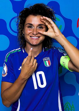 Italian Soccer Player Smiling Portrait