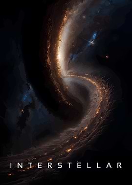 Interstellar Movie Poster Galaxy Art