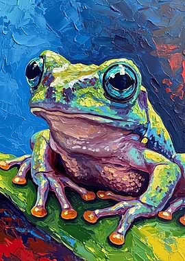 Colorful Frog Painting