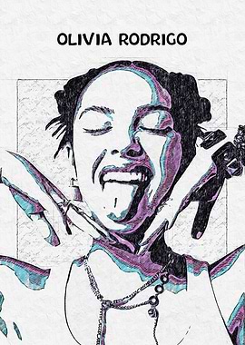 Olivia Rodrigo Portrait with Hands