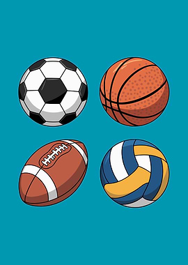 Four Sports Balls