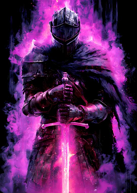 Knight with Glowing Sword