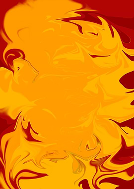 Abstract Swirls of Orange and Red