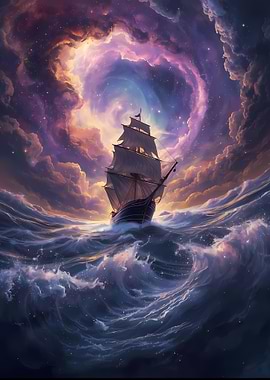 Sailing Ship in a Cosmic Storm
