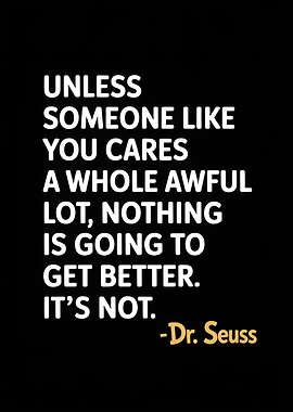 Dr. Seuss Inspirational Quote Poster