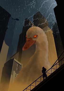 Giant Goose Attack in the City