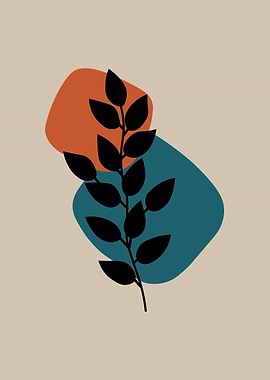 Abstract Leaf and Shapes Art