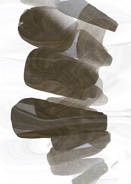 Abstract Black Ink Sinking