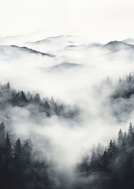 Misty Mountain Landscape