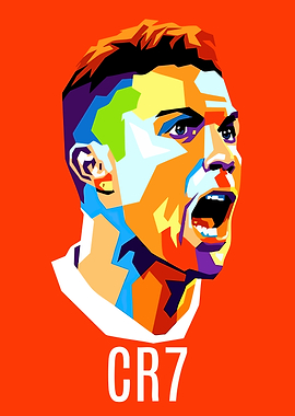 Cristiano Ronaldo CR7 Pop Art Portrait
