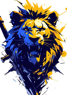 Abstract Lion Art