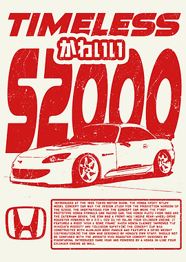 Timeless S2000 Honda White Vintage