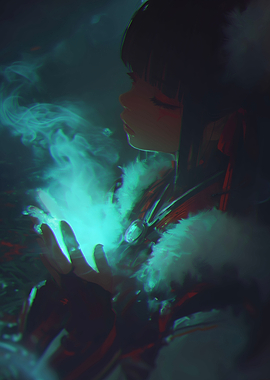 Anime Girl with Magic