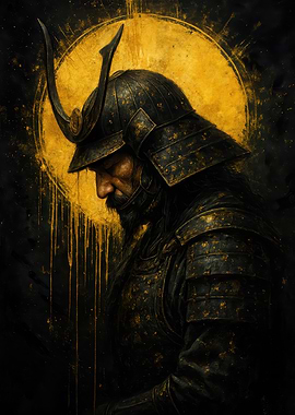 Samurai Warrior in Dark Armor