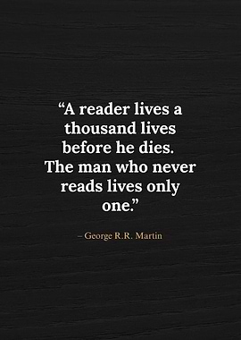 George R.R. Martin Reading Quote
