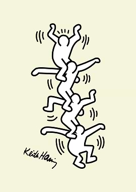 Keith Haring Human Pyramid