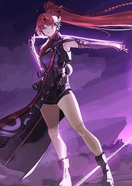 Anime Girl with Red Hair