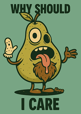 Why Should I Care Pear Cartoon