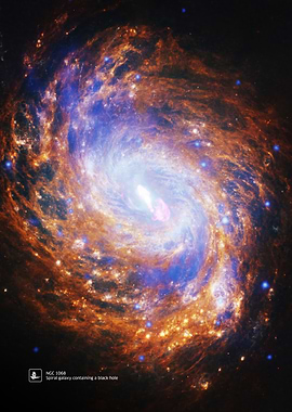 NGC 1068 Spiral Galaxy with Black Hole