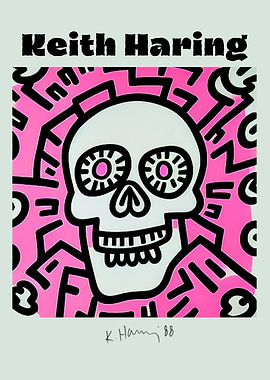 Keith Haring Skull Pop Art