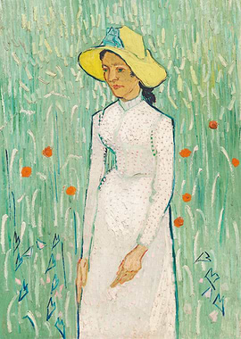 Woman with Yellow Hat Painting