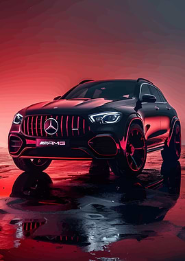 Black Mercedes-AMG on Reflective Surface