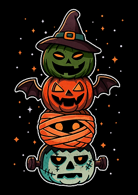 Halloween Monster Totem