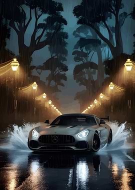 Mercedes-AMG GT in the Rain
