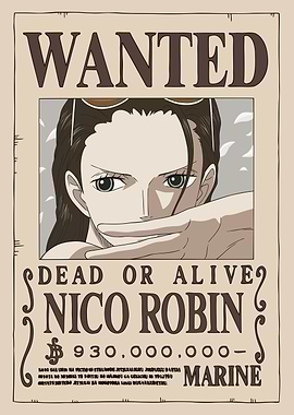 Nico Robin Wanted after Wano