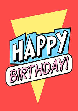 Happy Birthday Comic Style Card