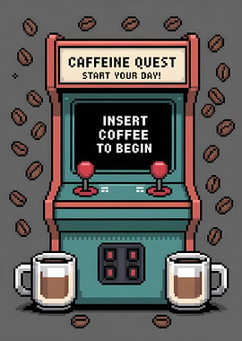 Caffeine Quest Pixel Art Arcade