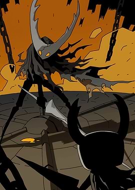 Hollow Knight Battle Scene Illustration