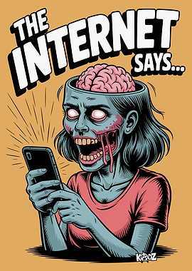 Zombie Using Phone: The Internet Says...