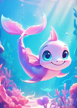 Cute Cartoon Fish Ocean