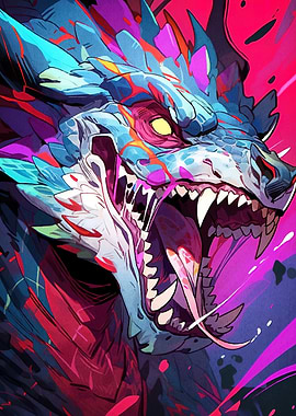Colorful Dragon Head