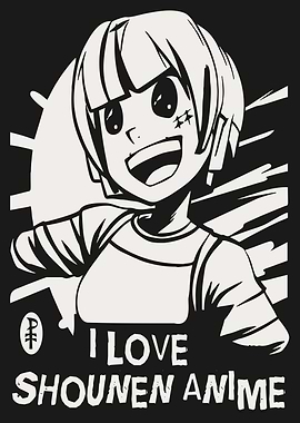 I Love Shounen Anime Illustration