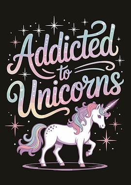 Addicted to Unicorns Graphic Art