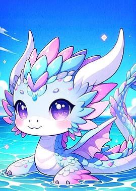 Cute Dragon Ocean