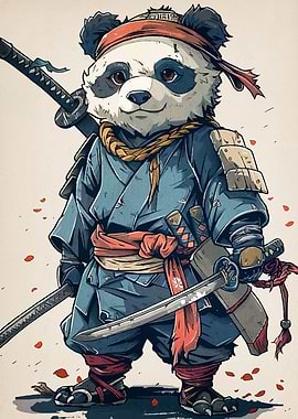 Panda Samurai Warrior