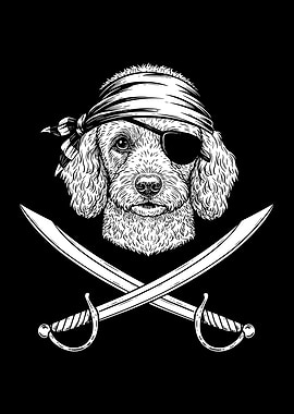 Pirate Dog with Swords