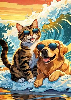 Cool Cat Dog Beach