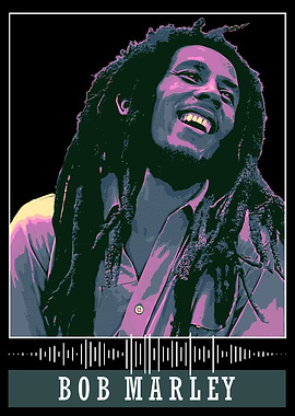 Bob Marley retro art