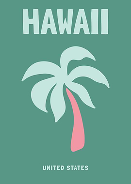 Hawaii Palm Tree Illustration