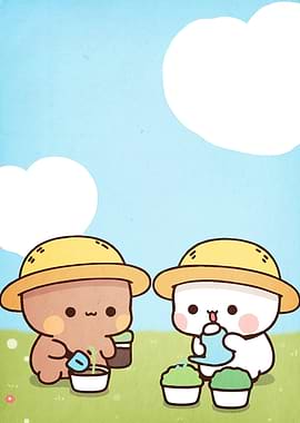 Cute Cartoon Characters Gardening