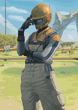 Female Engineer in Futuristic Setting