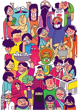 Diverse Crowd Illustration