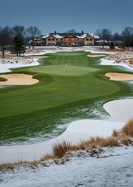 Winter Golf Course Landscape