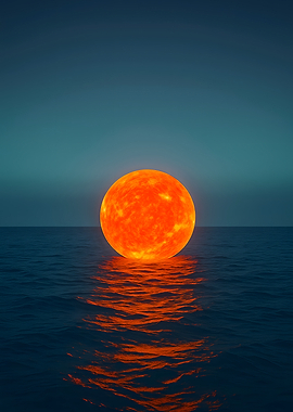 Glowing Orb on Water