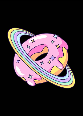 Donut Planet Cartoon