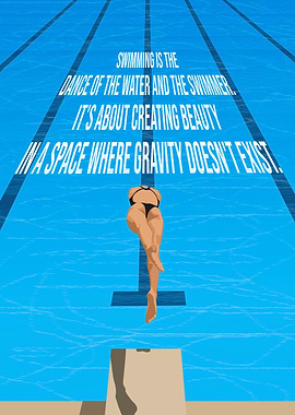 Swimmer's Dance Beauty in Zero Gravity